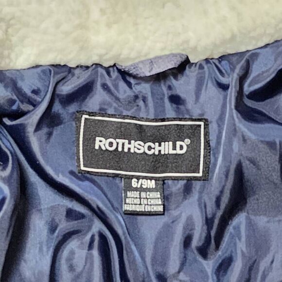 Rothschild Baby Boys Colorblock Bomber, Navy Melange, 6/9 months - Picture 5 of 6